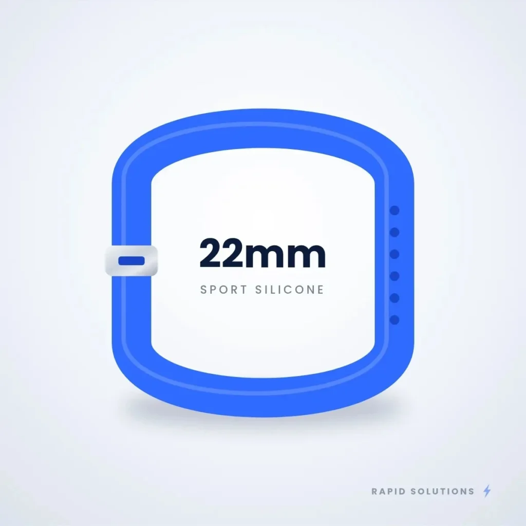 silicone sports strap 22mm